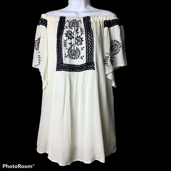 Altar’d State Off Shoulder Tunic/Mini Dress - Picture 2 of 7